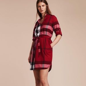 Burberry Kelsey Parade Cotton Belted Dress